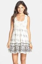 Thumbnail for your product : Babydoll Paper Crane Embroidered Dress (Juniors)
