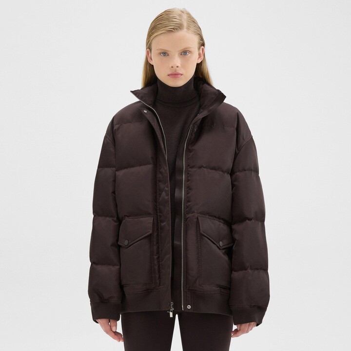 Theory Oversized Puffer Jacket in Recycled Nylon - ShopStyle
