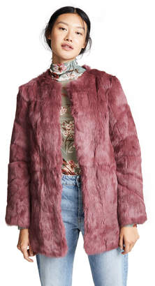 H Brand Alyssa Rabbit Fur Coat