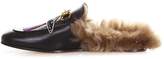 Thumbnail for your product : Gucci Princetown Leather Slipper With Appliqués