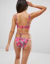 Thumbnail for your product : ASOS Fuller Bust Hawaii Print Plunge Bikini Top Dd-G