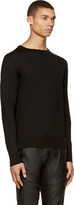 Thumbnail for your product : Versace Black Fine Wool Knit Crewneck Sweater