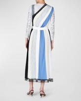 Thumbnail for your product : Koché Striped One-Shoulder Midi Dress