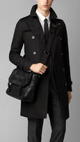 Thumbnail for your product : Burberry Small Embossed Check Detail Leather Messenger Bag