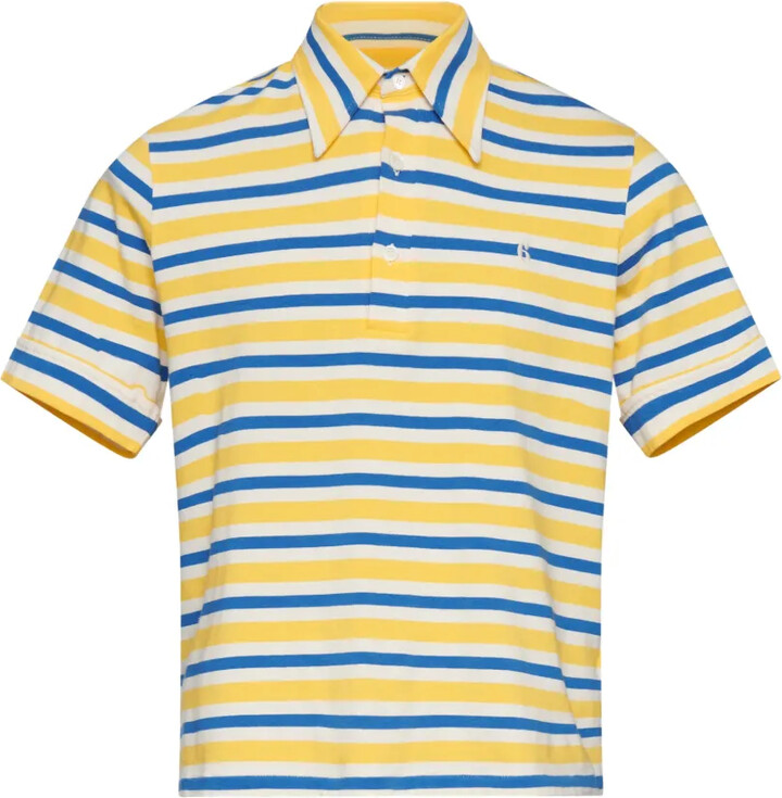 MM6 MAISON MARGIELA Striped Short-Sleeve Polo Shirt