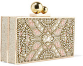 Thumbnail for your product : Sophia Webster Clara Embellished Gold-tone Box Clutch