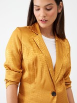 Thumbnail for your product : Very Jacquard Soft Tailored Blazer - Mustard