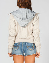 Thumbnail for your product : Ashley Womens Hooded Twill Bomber Jacket