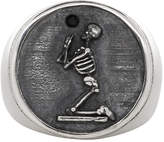 Thumbnail for your product : Stolen Girlfriends Club Silver Onyx Skeleton Ring