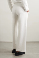 Thumbnail for your product : Vince Cotton-blend Fleece Wide-leg Pants - Light gray