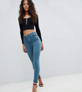 Thumbnail for your product : ASOS Tall Design Tall Ridley High Waist Skinny Jeans In Amaris Green Cast Wash