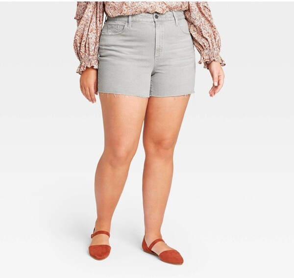Universal Thread Women's Plus Size HighRise Midi Jean Shorts ShopStyle