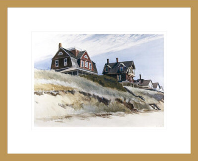 1000Museums Cottages at Wellfleet by Edward Hopper -Framed Giclee Print