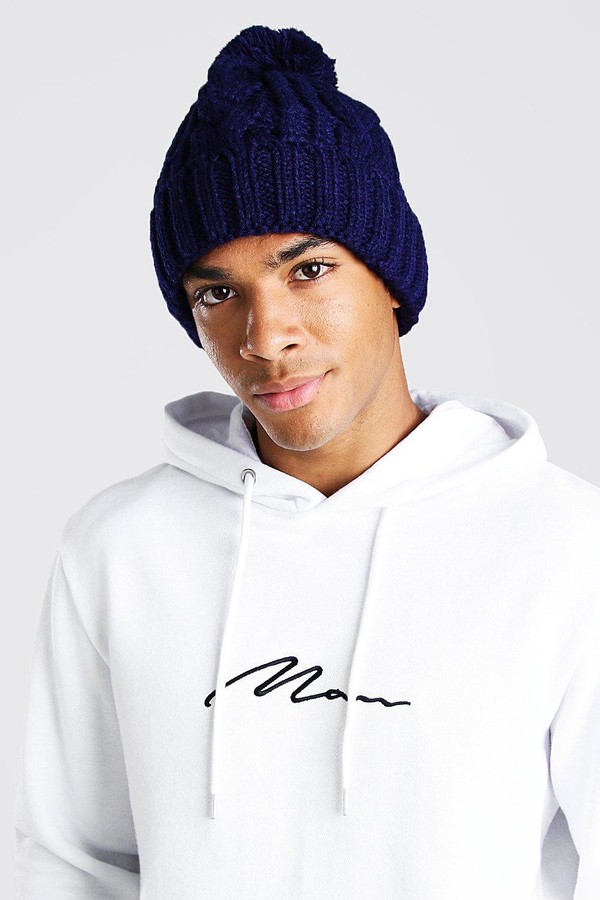 Bobble Hat Mens Navy Beanie Buy Ben Sherman Mens Fair Isle Bobble