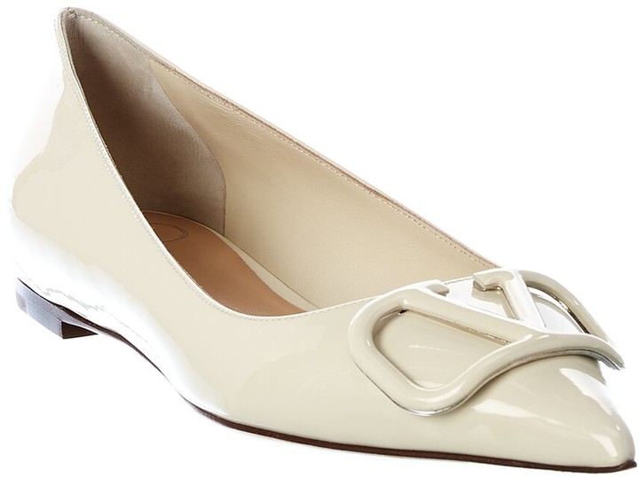 Valentino White Women's Flats with Cash Back | Shop the world's largest collection of ShopStyle