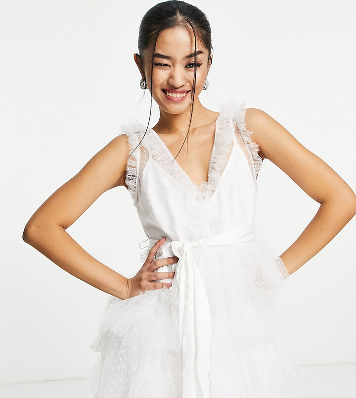petite white sundress