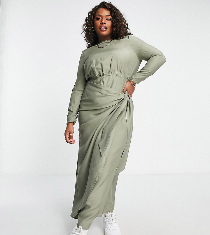 Asos Design New Look Curve Wrap Dress ASOS Curve ASOS DESIGN Curve