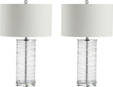 Thumbnail for your product : Jonathan Y Designs Cole 27.5" Modern Fused Glass Cylinder Led Table Lamp - Set of 2