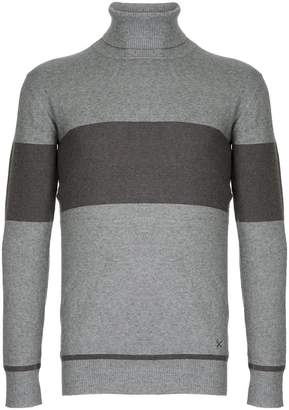 GUILD PRIME striped turtleneck sweater