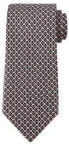 Thumbnail for your product : Ferragamo Elephant-Print Silk Tie, Gray/Pink