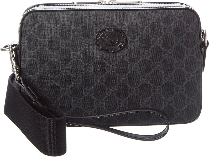 Gucci Small Gg Supreme Canvas & Leather Camera Bag
