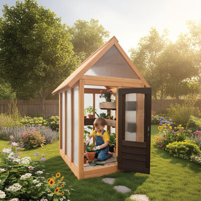 Funphix Kids Walk-in Garden Greenhouse Kit For Outdoors