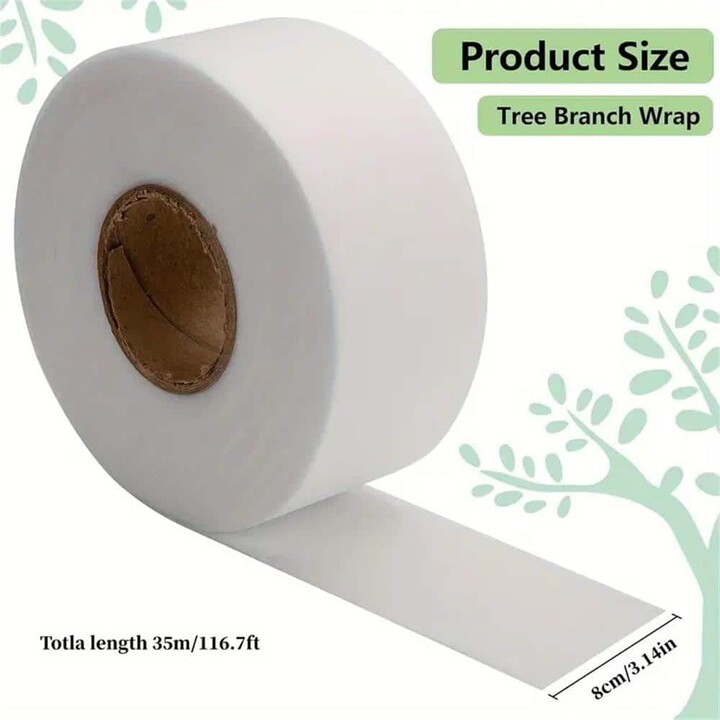 3.15 in. x 115 ft. Tree Protector Wraps White for Gardening Tree Protector for Warmth and Moisture (1-Pack)