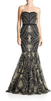 Thumbnail for your product : Badgley Mischka Caviar-Beaded Strapless Gown