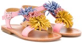 Thumbnail for your product : Gallucci Kids Flower Detail Sandals