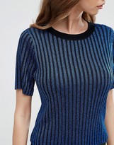 Thumbnail for your product : ASOS Knitted Tee In Metallic