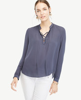 Thumbnail for your product : Ann Taylor Lace-Up Blouse