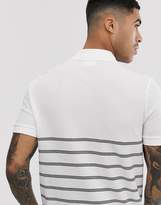 Thumbnail for your product : Lacoste logo striped polo in white