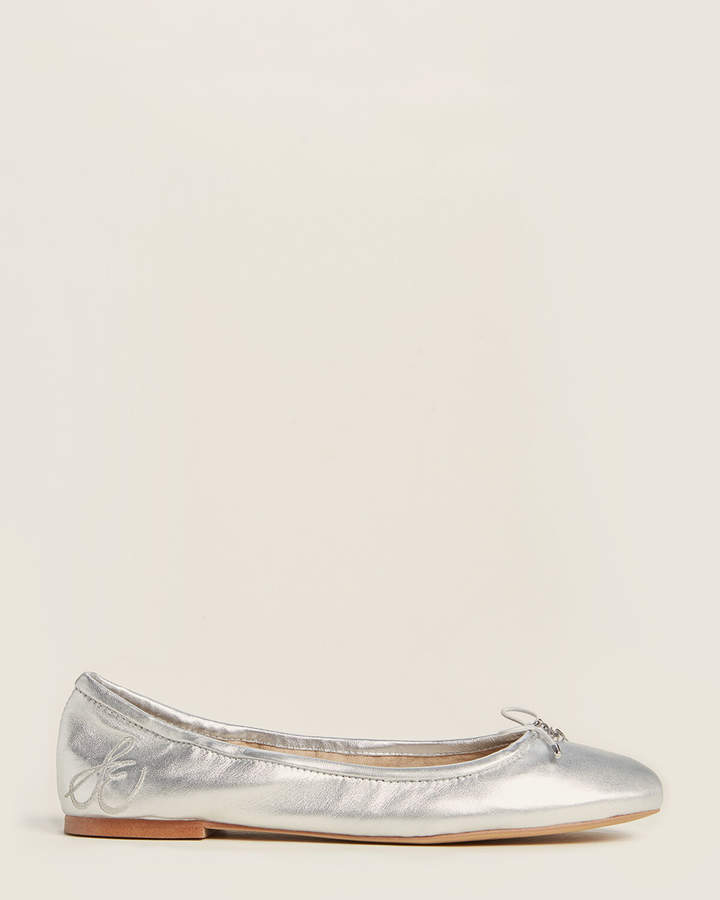 sam edelman silver ballet flats