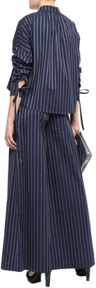 Osman Striped Cotton-poplin Wide-leg Pants
