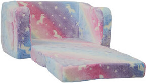 George Oliver Pink Compression Modular Sleeper - 2 Seat Convertible With High Foam Cushions, Linen Cover, Wood Frame For Living Room Lounger Couch Construction Prim