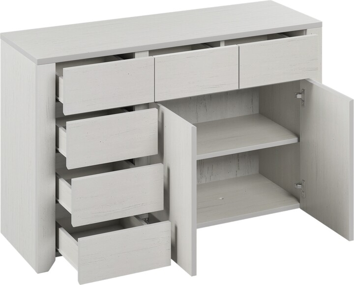 Wood Dresser with Wood Grain Sticker Surfaces 6 Drawers ShopStyle