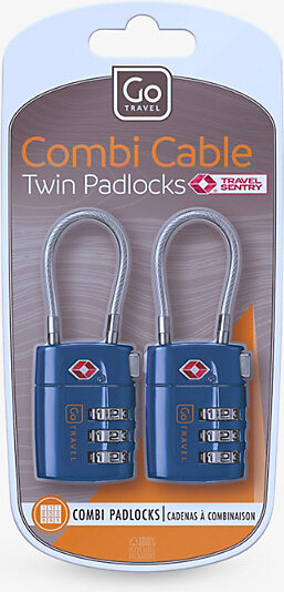 Go Travel Blue Combi Cable Set Of Two Padlocks