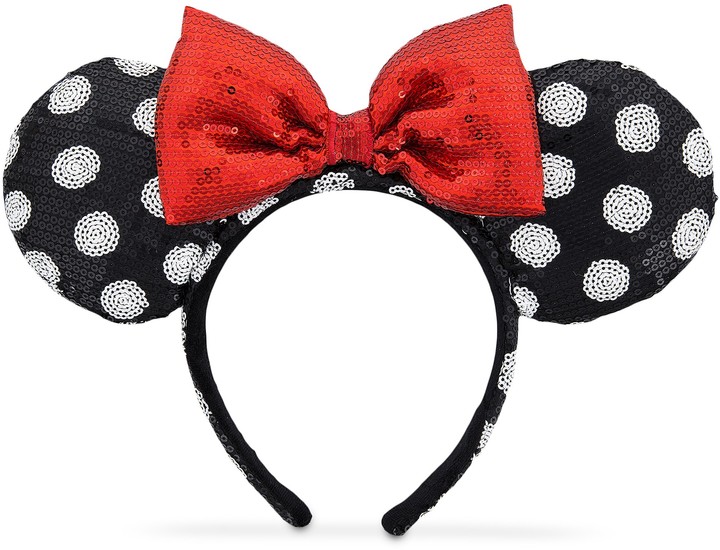Disney Minnie Mouse Ear Headband Black and White ShopStyle Women's