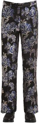 Christian Pellizzari 27cm Lurex Floral Jacquard Trousers