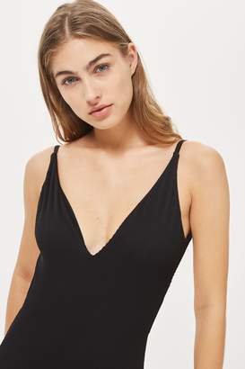 Topshop **Fuller Bust Ribbed Swimsuit
