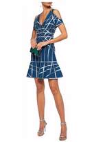 Thumbnail for your product : Herve Leger Cold-Shoulder Metallic Bandage Mini Dress