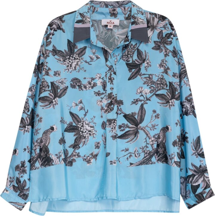 Niza Blue Bohemian Midi Dress With Paisley Print And Belt