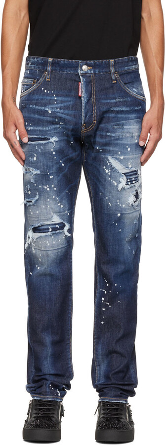 DSQUARED2 Blue Bleached Cool Guy Jeans - ShopStyle