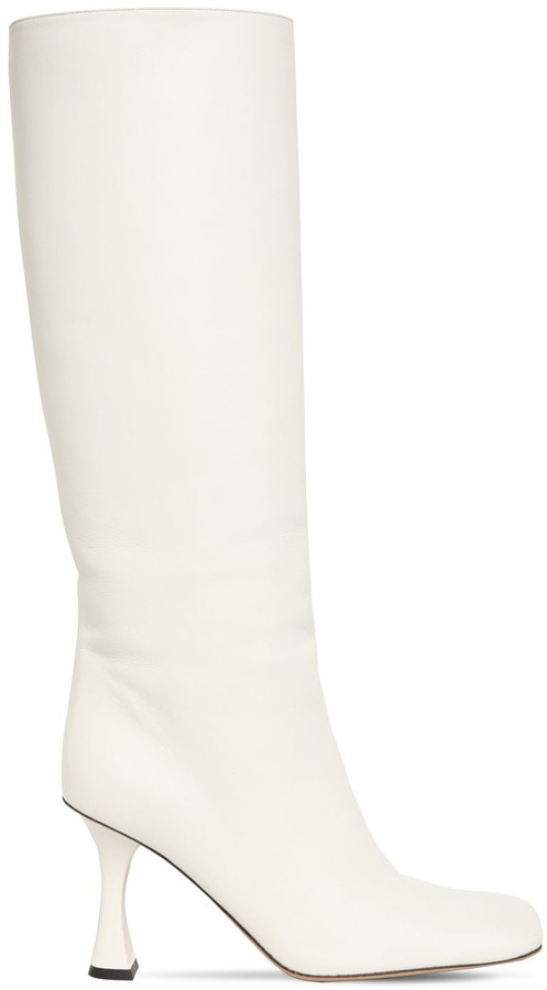 white tall boots