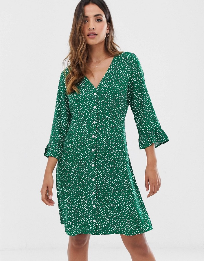 yas spotted skater dress