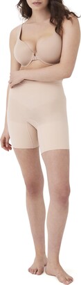 Spanx Haute Contour Nouveau Stretch-mesh Thong Bodysuit - Neutral