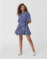 Thumbnail for your product : Diane von Furstenberg Beata Cotton-Jacquard Mini Dress in Daisy Dots