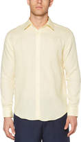 Thumbnail for your product : Cubavera 100% Linen Long Sleeve Panel with Embroidery Shirt