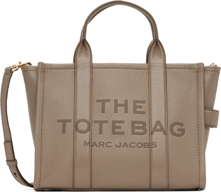 Marc Jacobs Gray 'The Leather Medium' Tote ShopStyle Shoulder Bags