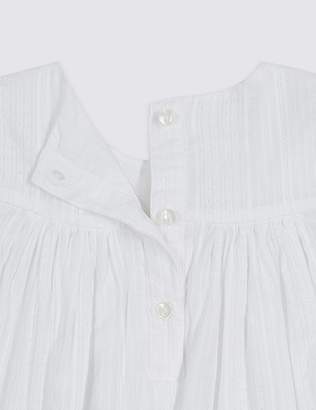 Marks and Spencer 2 Piece Pure Cotton Frill Dress & Knicker